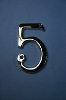 Number 5 Chrome Numeral