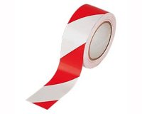 Earth Blu Red/White Non-Adhesive Hazard Tape