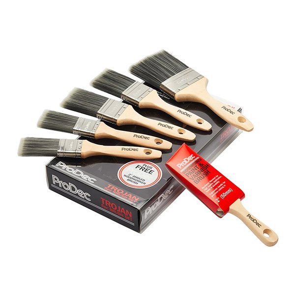 Prodec Trojan 6 Piece Paint Brush Set outside box