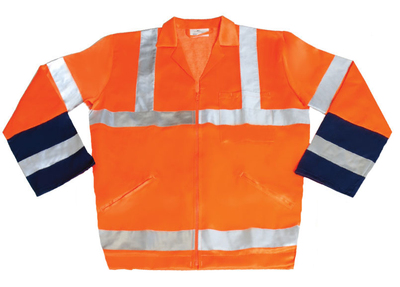 REDBACK P/C Hi-Visibility Jacket Orange/Navy