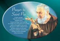 Ceramic Oval Plaque/Saint Pio  (38308)