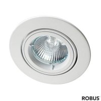 Robus RS208E-01 SALLY GU10 Mains voltage die cast aluminium downlight, IP20, White
