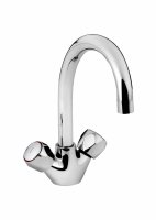 Bristan Club Monobloc Sink Mixer Chrome with Metal Heads VAC2 SNK C MT