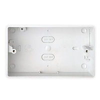 MK Egatube Box Switch/Socket Surface 2 Gang Round Corners 25mm (White)