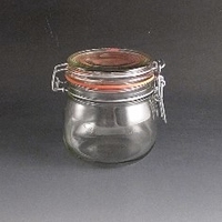 500g Clip top glass storage jar.