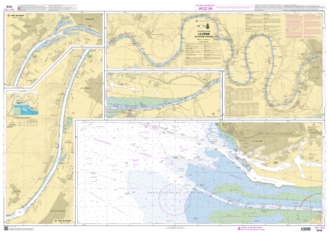 French chart - 7419 La Seine - Du Havre &agrave; Rouen