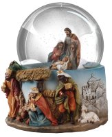 Resin Nativity/Waterball/Holy Family 5 inch   (89280)