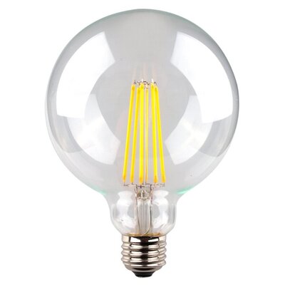 8W LED Spherical G125 Dimmable Lamp with Edison Screw Base 2700k