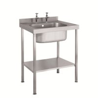 Single Bowl Sink 800mm x 700mm x 900mm No Drainer 500mm x 600mm x 300mm Bowl