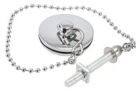 Tucker French Chrome Basin Plug 12" Ball Chain & Stay
