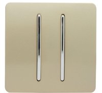 TRENDI 2 GANG 2 WAY SWITCH GOLD