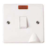 1G 2-POLE 20A SWITCH WITH F/OUTLET