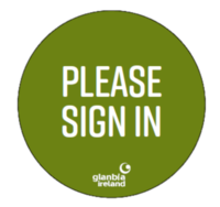 Circular Reception "Please Sign In" Vinyls x4 Types 300x300mm