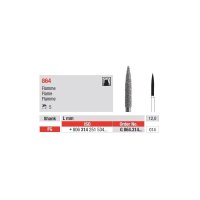 Edena Diamond Bur Flame Size 014 Coarse 12mm - Pack of 5 