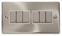 Deco Satin Chrome 10A 6G 2W Switch