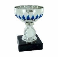 125x90mm Silver Blue Plastic Cup
