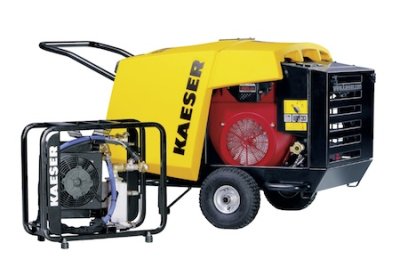 Mobiler Kompressor M 17 zum einblesen von LWL Kabeln
