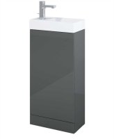 BASLE GLOSS GREY 40CM VANITY UNIT