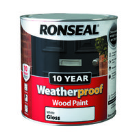 RONSEAL 10 YEAR GLOSS PAINT BRILLIANT WHITE 2.5 LTR