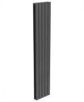 PIATTO FLAT TUBE DESIGNER RADIATOR VERTICAL 1800 X 380 DOUBLE PANEL ANTHRACITE
