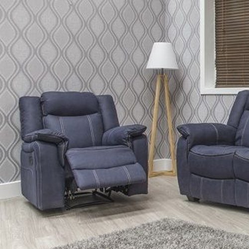  Argentina Fabric Recliner - Denim 3