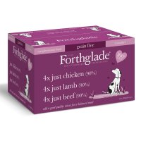 Forthglade Just 90% Meat Grain Free Multicase (Chicken Lamb and Beef) 12x395g