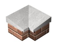 Concrete Once Weathered Internal Corner Coping 355mm