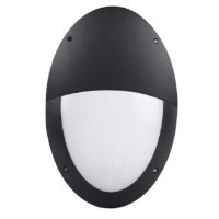STELLA 12W LED Oval Eyelid Bulk Head Black  3000/4000/6000K