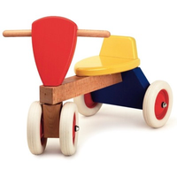 Colourful Wooden Sit and Ride Trike for toddlers