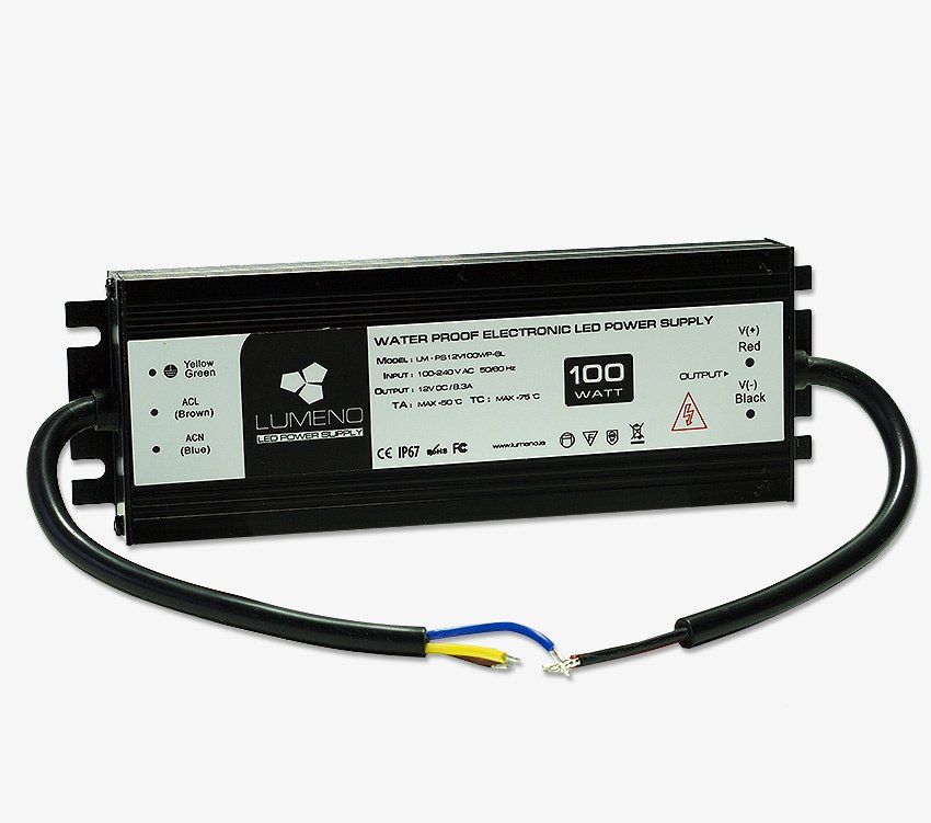 Lumeno 12V 100W IP67 LED Slim Driver