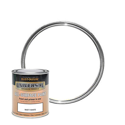 Rust-Oleum Universal Paint - Matt White 750ml