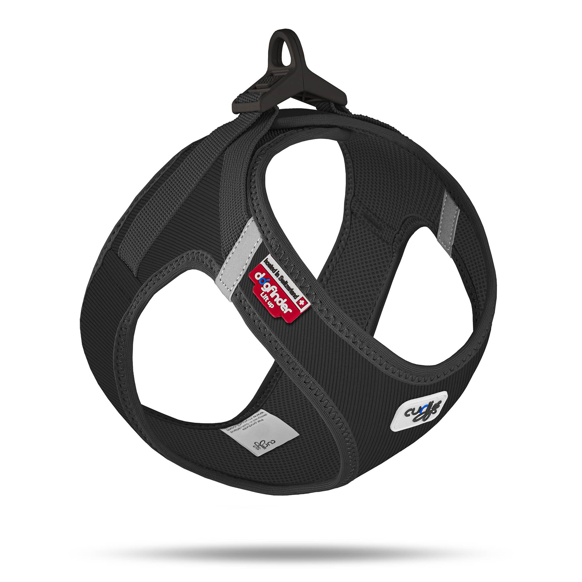 Curli Vest Dog Harness Clasp Cord Black Small