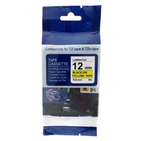 12mm Black on Yellow Tape