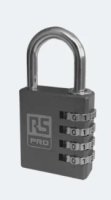 RS PRO Combination Aluminium Combination Padlock