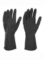 Safeguard Rubber Gauntlet Gloves Black Heavy Duty XLarge x 12 pairs per pack