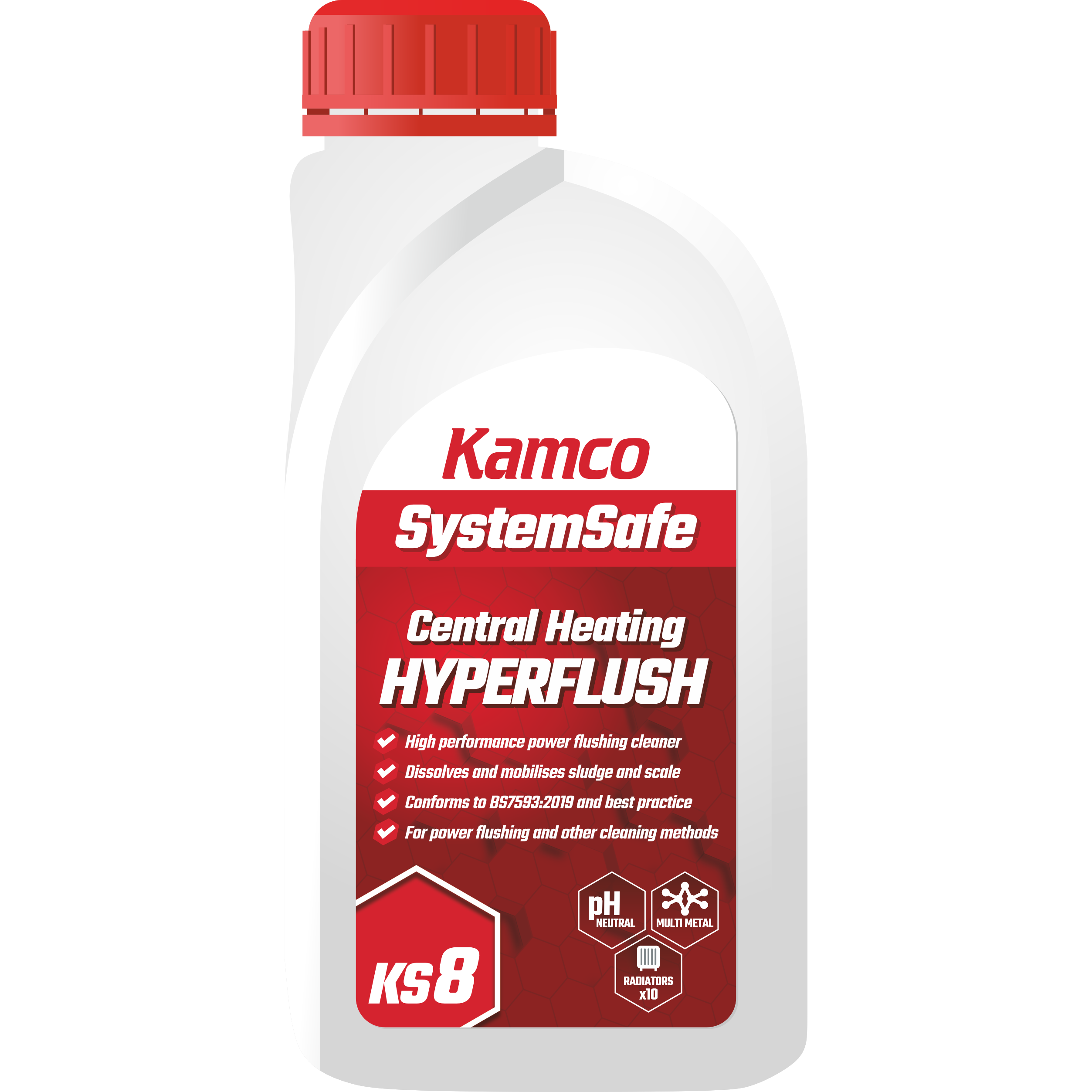 Kamco SystemSafe KS8 Hyperflush Powerflushing Cleaner 500ml BHF003