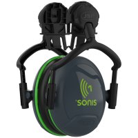 Sonis1 Mounted Ear Defenders - Grey/Green One Size