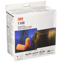 3M™ Earplugs, 37 Db, Uncorded, 200 Pairs/Box, 1100, Box Of 200