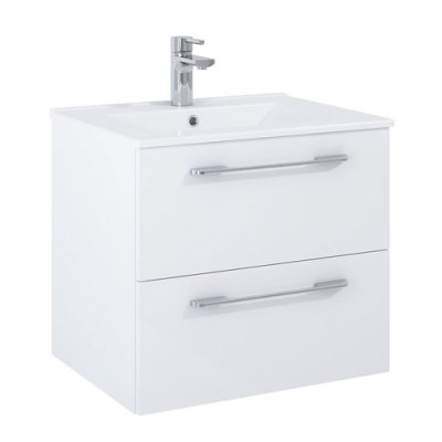 Otto Plus Gloss Grey 60cm Wall Hung Vanity Unit & Basin