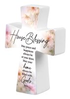 Porcelain Message Cross/House Blessing  (12867)