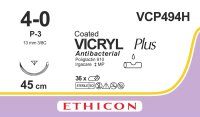 Johnson & Johnson Sutures Vicryl Plus Absorable Undyed Pk36 4/0 45CM M1.5 3/8 RC P-3 - DMI Dental Supplies Ireland - Next Day Delivery