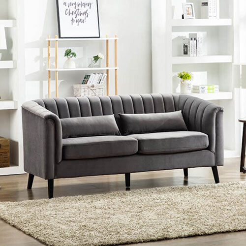 Meabh Grey Velvet 3 Seater