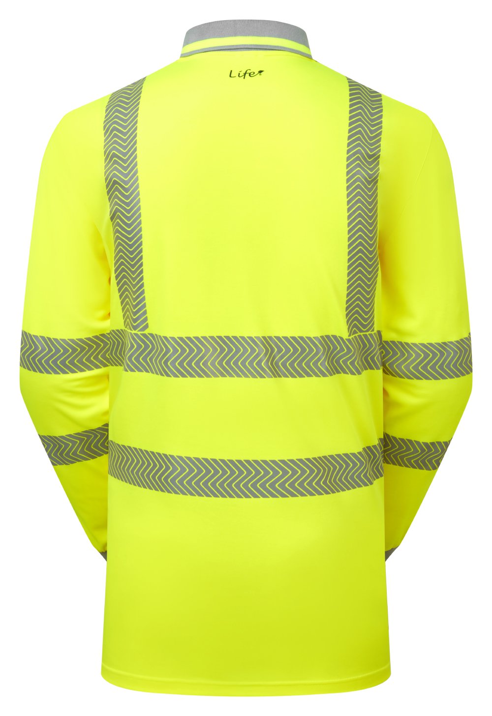PULSAR&reg; LIFE Men's Hi-Vis Long Sleeve Yellow Polo Shirt