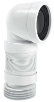 McAlpine 97-107mm Inlet x 110mm Outlet 90 Degree Flexible WC Connector WC-CON8F