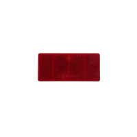 REFLECTOR RED RECTANGLE ADHESIVE 71MM X 35MM