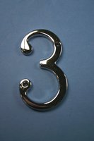 Number 3 Chrome Numeral