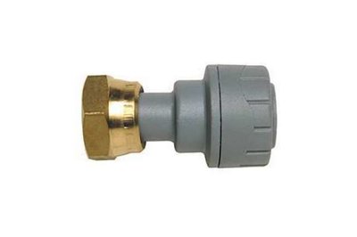 Polypipe Polyplumb 15MMX3/4in Straight Tap Connector (BRASS NUT)