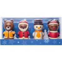 Decorated hollow milk chocolate Christmas figures in gift box 9x40g