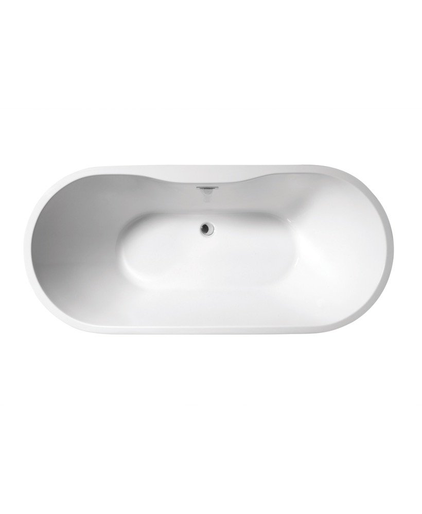 ANDREA FREESTANDING BATH INC WASTE AND OVERFLOW 1555X745MM COLOURED