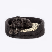 Danish Design Neutral Fleece Geometric Slumber Bed 35in - Special Order Item Clearance Line